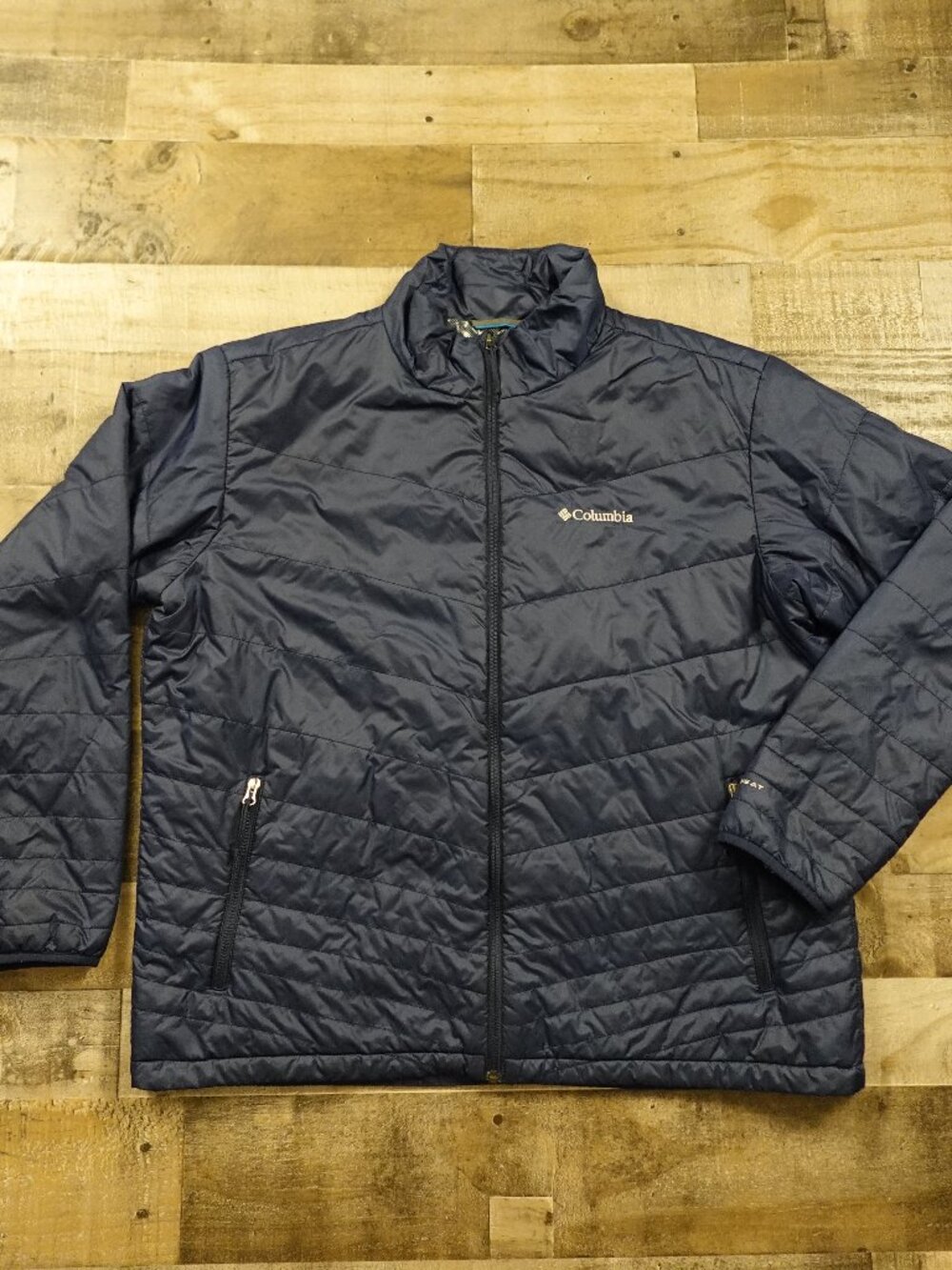 Columbia Mighty Light Jacket Men’s XL Navy Omni-Heat Insulated Outdoor
